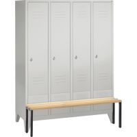C+P Umkleidespind 803042S10008 Sitzbank 4Abteile B1590mm lgr/lgr