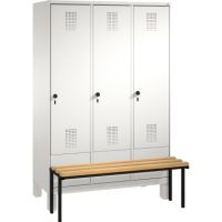 C+P Umkleidespind 4903032S10002 Sitzbank 3Abteile B1200mm lgr/lgr