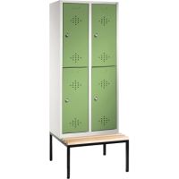 C+P Doppelspind 835022S10031 Sitzbank 4Fächer B810mm lgr/rgn