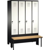 C+P Umkleidespind 4903040S10029 Sitzbank 4Abteile B1200mm sgr/rws