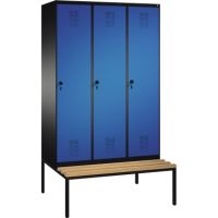 C+P Umkleidespind 4905032S10078 Sitzbank 3Abteile B1200mm sgr/ebl