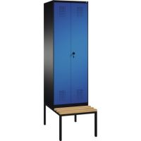 C+P Doppelspind 4905220S10057 Sitzbank 2Abteile B600mm sgr/ebl