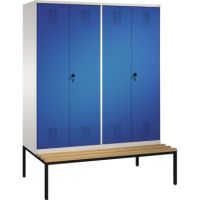 C+P Doppelspind 4905242S10016 Sitzbank 4Abteile B1600mm lgr/ebl