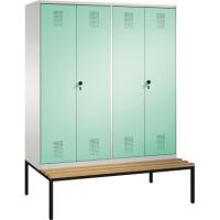 C+P Doppelspind 4905242S10084 Sitzbank 4Abteile B1600mm lgr/lgn