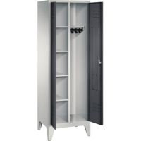 C+P Wäsche-Spind 806020S10073 auf Füßen 2Abteile lgr/sgr