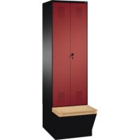 C+P Doppelspind 4905620S10049 Sitzbox 2Abteile B600mm sgr/rrt