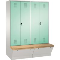 C+P Doppelspind 4905642S10070 Sitzbox 4Abteile B1600mm lgr/lgn