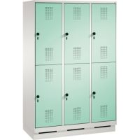 C+P Doppelstockspind 4932032S10019 Sockel 6Fächer B1200mm lgr/lgn