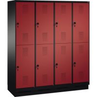 C+P Doppelstockspind 4932042S10083 Sockel 8Fächer B1600mm sgr/rrt