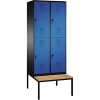C+P Doppelstockspind 4935022S10069 Sitzbank 4Fächer B800mm sgr/ebl