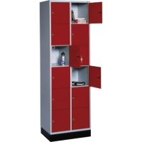 C+P Schließf.schrank 8670201S10005 12Fächer 1950x620x500mm lgr/rrt