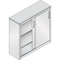 C+P Akten-Sideboard 20471200S10100 3OH 1200x1200x400mm lgr/sgr