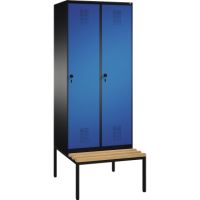 C+P Umkleidespind 4905022S10081 Sitzbank 2Abteile B800mm sgr/ebl