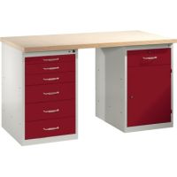C+P Werkbank 450213S10053 2Standschr. 835x1500x700mm lgr/rrt