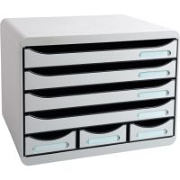 Exacompta Schubladenbox STORE-BOX MINI 307740D 7Schübe lichtgrau