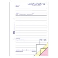 Avery Zweckform Lohnarbeitnachweis 1771 DIN A5 SD 3x40Blatt