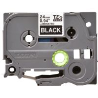 brother TZe-355 Schriftbandkassette 24 mm weiß auf schwarz