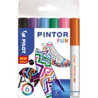 PILOT Kreativmarker PINTOR FUN 4160S6F F sort. 6 Stück