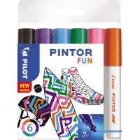 PILOT Kreativmarker PINTOR FUN 4161S6F M sort. 6 Stück
