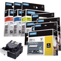 DYMO Schriftbandkassette Rhino ID1 18444 12mm x 5,5m schwarz auf weiß