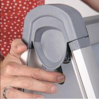 Franken Kundenstopper Design BS1309 für A1 65,2x110x76cm silber