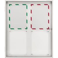 magnetoplan Schaukasten SP 1215300 112x108,5cm 12xDIN A4 Aluminium weiß