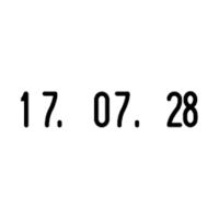 trodat Classic 54112 Datumstempel 12x3mm silber