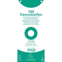 Exacompta Trennstreifen 13305B 105x240mm 2fach gel. weiß 100St.