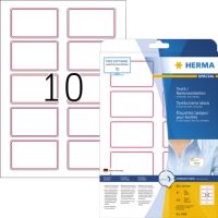 HERMA Namensetikett Acetatseide 4589 80x50 weiß/rot 100 Stück