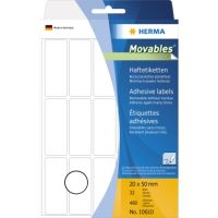 HERMA Haftetikett Movables 10610 20x50mm weiß 480 Stück
