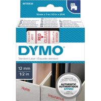 DYMO Beschriftungsband D1 S0720520/45012 12 mm x 7 m rot auf transparent