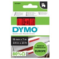 DYMO Schriftbandkassette D1 S0720870 19mmx7m schwarz auf rot
