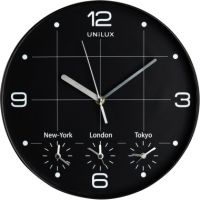 UNILUX Wanduhr On Time 400094567 30cm Kunststoff schwarz