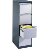 C+P Hängeregistraturschrank Acurado 12434311S10006 A4 4Schübe sgr/lgr