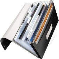 Leitz Fächermappe WOW 45890095 DIN A4 6Fächer PP schwarz