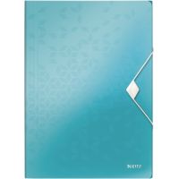 Leitz Eckspannermappe WOW 45990051 DIN A4 3Klappen PP eisblau
