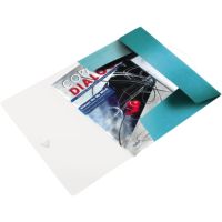 Leitz Eckspannermappe WOW 45990051 DIN A4 3Klappen PP eisblau