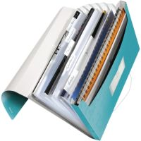 Leitz Fächermappe WOW 45890051 DIN A4 6Fächer PP eisblau