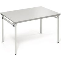 Klapptisch 4-Fuß 1.200x800mm Gestell lichtgrau Platte lichtgrau