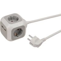 brennenstuhl Steckdosenwürfel ALEA-Power 1150100 4fach +2xUSB