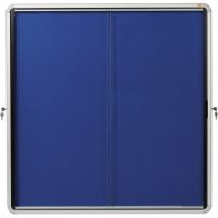 Nobo Schaukasten 1902566 Innen 12xA4 Schiebetür Textil bl