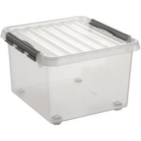 Sunware Aufbewahrungsbox Q-line H6163202 26l 40x40x28cm Rollen transparent