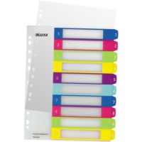 Leitz Register WOW 12430000 DIN A4 1-10 volle PP Höhe farbig