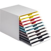 DURABLE Schubladenbox VARICOLOR MIX 10 763027 10Fächer grau/farbig