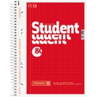 BRUNNEN Collegeblock 1067952 A5 kariert 80Bl rot