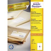 AVERY Zweckform Recycling Etiketten/LR3483 weiß Inhalt 400 Stück