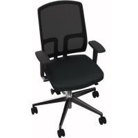 Drehstuhl Alu poliert Armlehnen FAW Sitz Xtreme schwarz Rücken Netz schwarz