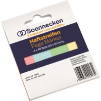 Soennecken Haftstreifen 5865 RC 20x50mm 40Bl. sort. 4 Stück