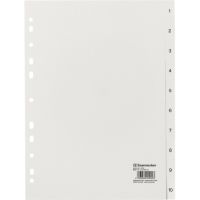 Soennecken Register 2115 DIN A4 1-10 volle Höhe PP weiß