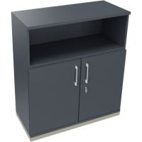 Kombischrank 2OH Tür 1OH Regal B1000xT442xH1133mm si/Lavagrau